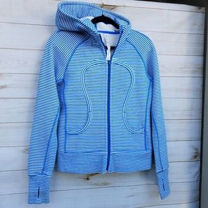 Lululemon scuba stretch 8 "slope stripe" blue